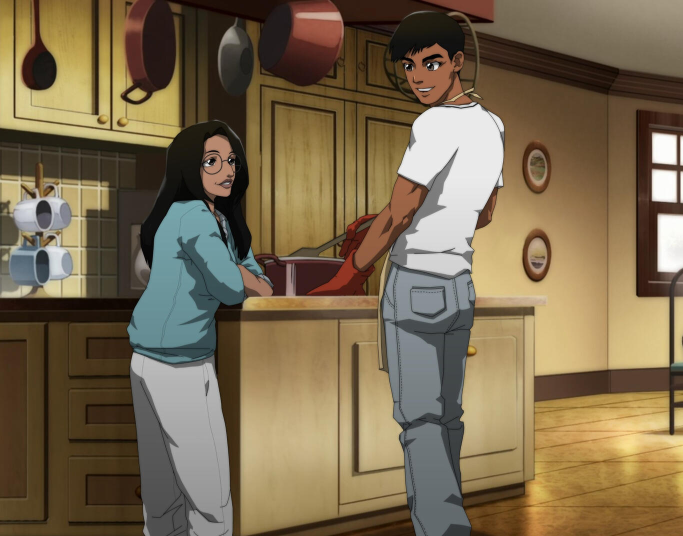 Commission: To draw a Boondocks style shot, involving creation of characters out of pictures. 2. Kitchen